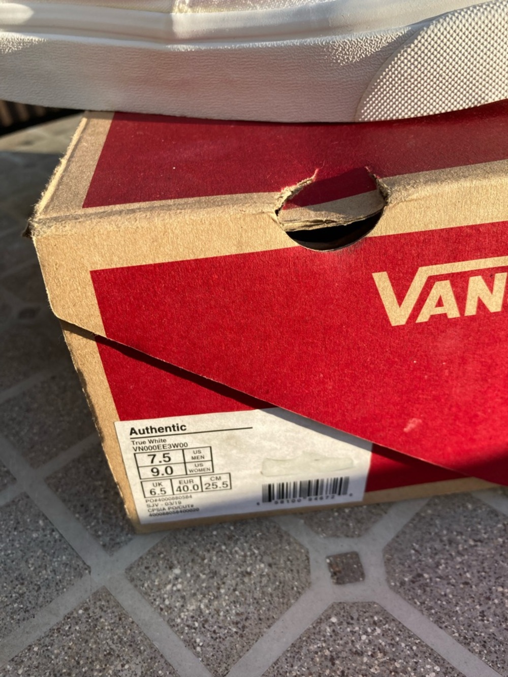 Vans Old Skool True White Mens Size 7.5 - Picture 6 of 7